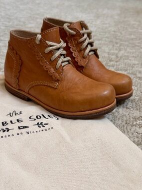 The Humble Soles Leather Caramel Nora Boots—K11.5